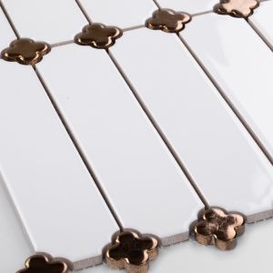 Obklad Cecile White Lesk Jetel Vintage Gold