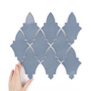 Obklad Arabeska Shield Teal Blue Lesk