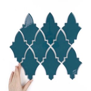 Obklad Arabeska Shield Ocean Granate Lesk