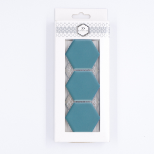 Vzorek: Heksagon Velká Peacock Blue Matná