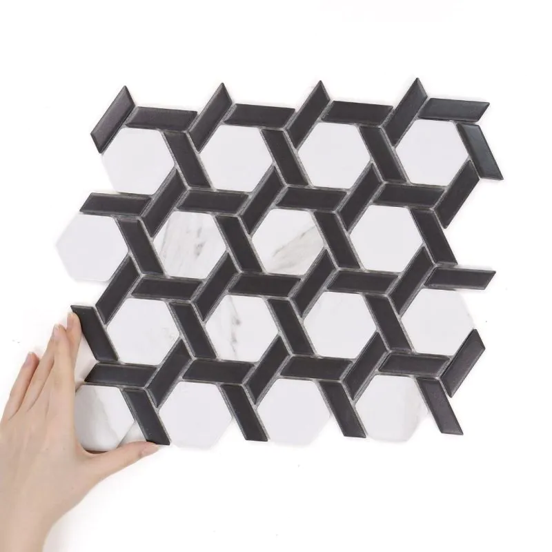 Obklad Heksagon Stella Marble a černá Matná