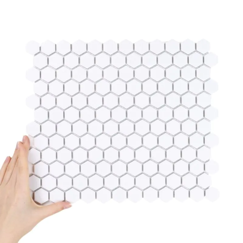 Obklad Heksagon Malá Bílá Lesk