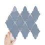 Obklad Arabeska Shield Teal Blue Lesk