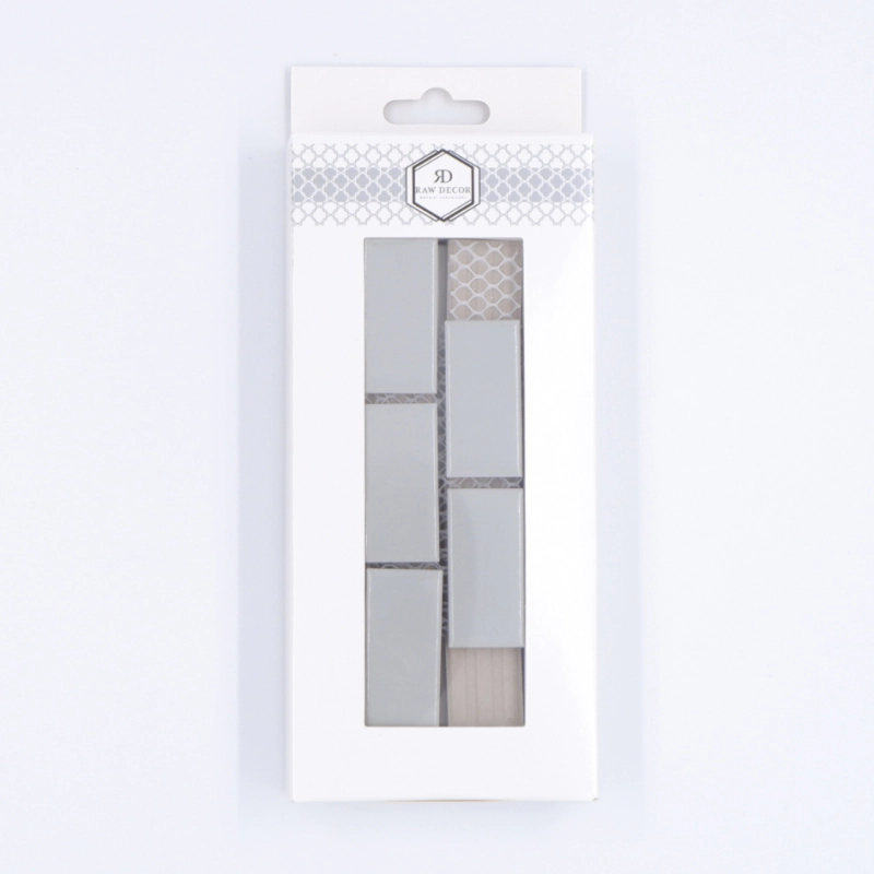 Vzorek: Mini Cihlička Světle Šedá Lesk