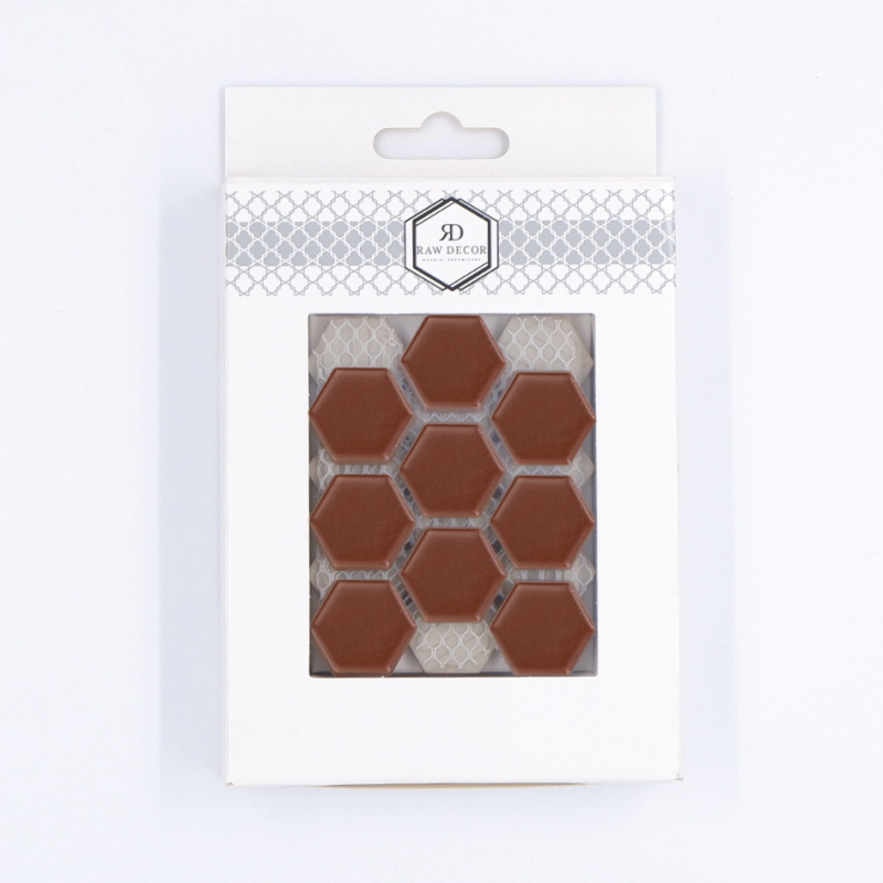 Vzorek: Heksagon Malá Hnědá Matná