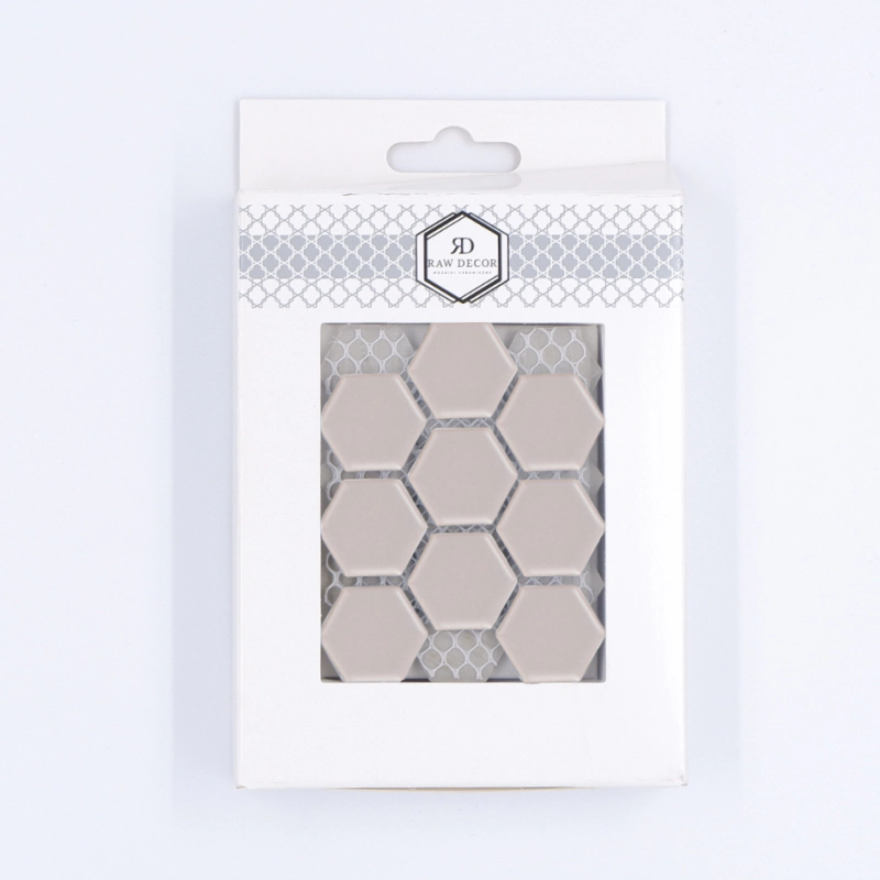 Vzorek: Heksagon Malá Světle Šedá Matná