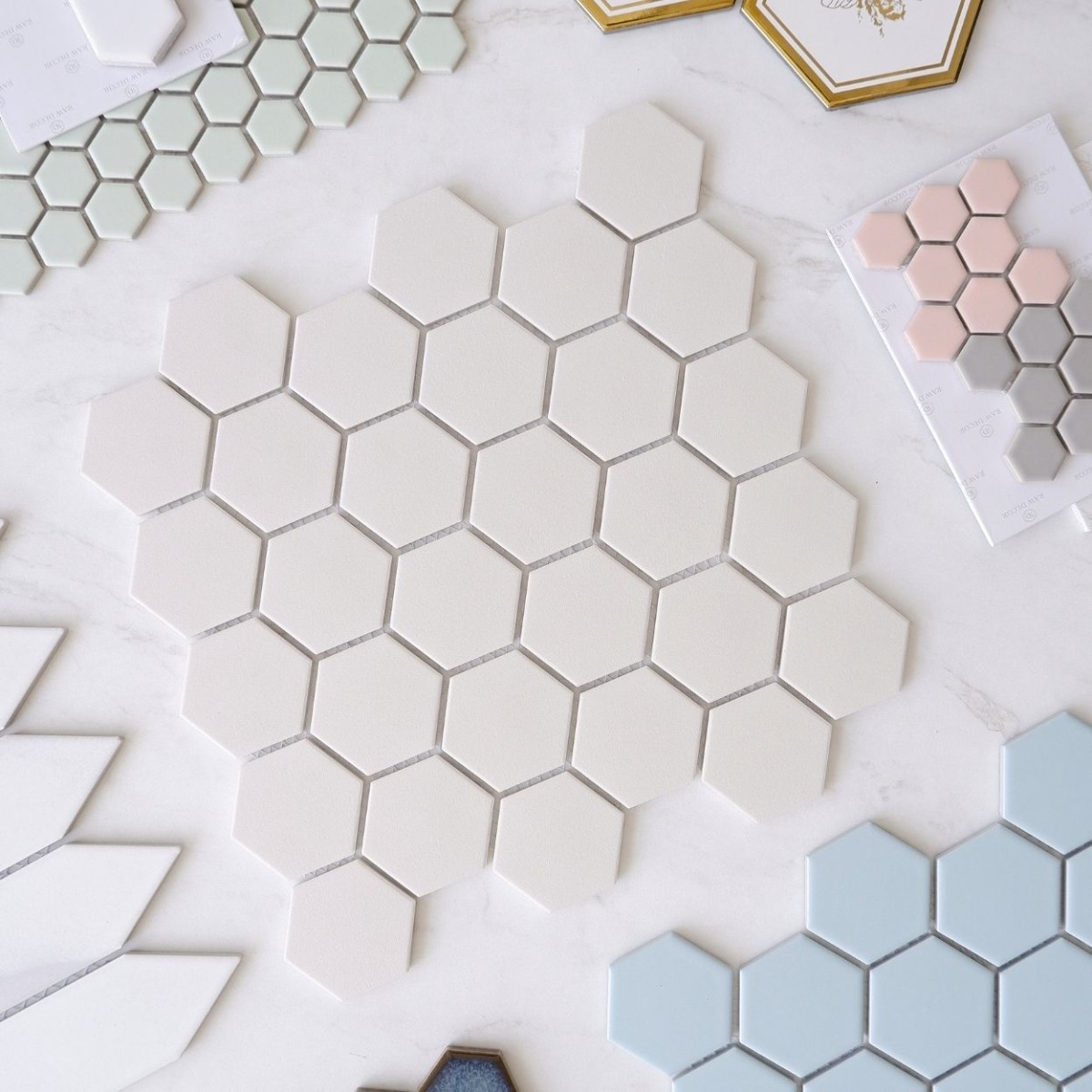 Kolekce Hexagon – ukázky uspořádání